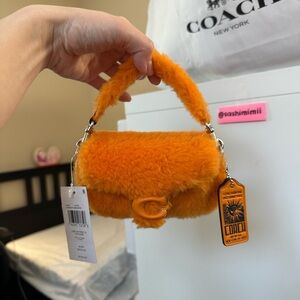 **SOLD** NWT Coach Lil Nas X Tabby Shearling Bag 12 - Bright Mandarin Orange